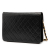 Chanel B Chanel Black Lambskin Leather Leather Medium CC Quilted Lambskin Single Flap France