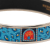 Hermès B Hermès Blue with Silver Enamel Other Wide Printed Bangle 65 Austria