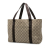 Gucci AB Gucci Brown Beige Coated Canvas Fabric GG Supreme Tote Italy