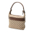 Gucci B Gucci Brown Beige Canvas Fabric GG Shoulder Bag Italy