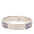 Hermès AB Hermès Purple with Silver Enamel Other Narrow Penguin Loquet Hinge Bangle PM France