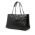 Chanel B Chanel Black Calf Leather CC Crinkled skin Chain Shopping Tote Italy