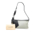 Loewe B LOEWE Gray Light Gray with Black Suede Leather Anagram Switching Shoulder Bag France