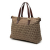 Fendi B Fendi Brown Beige Canvas Fabric Zucchino Tote Italy