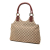 Gucci B Gucci Brown Beige Canvas Fabric GG Shoulder Bag Italy