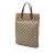 Gucci B Gucci Brown Beige Coated Canvas Fabric GG Supreme Tote Italy