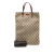 Gucci B Gucci Brown Beige Coated Canvas Fabric GG Supreme Tote Italy