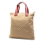 Gucci AB Gucci Brown Beige Canvas Fabric GG Web Tote Italy
