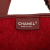 Chanel AB Chanel Red Wool Fabric Medium CC Quilted Felt Pop Tote Italy