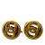 Chanel AB Chanel Gold Gold Plated Metal CC Round Clip On Earrings France
