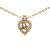 Christian Dior B Dior Gold Gold Plated Metal Heart Crystal Pendant Necklace Germany