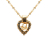 Christian Dior B Dior Gold Gold Plated Metal Heart Crystal Pendant Necklace Germany