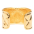 Chanel AB Chanel Gold Gold Plated Metal Quilted Cuff Bracelet France