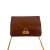Ferragamo B Ferragamo Brown Calf Leather Gancini Chain Crossbody Italy