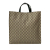 Gucci AB Gucci Brown Beige Coated Canvas Fabric GG Supreme LAveugle Par Amour Tote Italy
