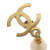Chanel AB Chanel Gold with White Pearl Gold Plated Metal CC Faux Pearl Drop Clip on Earrings France