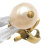 Chanel AB Chanel Gold with White Pearl Gold Plated Metal CC Faux Pearl Drop Clip on Earrings France