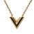 Louis Vuitton AB Louis Vuitton Gold with White Pearl Gold Plated Metal Resin Essential V Necklace Italy