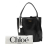 Chloé B Chloé Black Calf Leather Small Grained skin Spin Satchel Italy