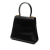Ferragamo B Ferragamo Black Calf Leather Small Gancini Iconic Top Handle Bag Italy