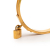 Hermès B Hermès Yellow with Gold Calf Leather Gold Plated Epsom Kelly Cadena Lock Bangle Bracelet France