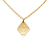 Chanel AB Chanel Gold Gold Plated Metal CC Diamond Shape Pendant Necklace France
