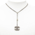 Chanel AB Chanel Silver Silver Plated Metal Rhinestone CC Drop Pendant Necklace France
