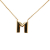 Louis Vuitton AB Louis Vuitton Gold Gold Plated Metal LV and Me Letter M Necklace Italy