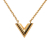 Louis Vuitton B Louis Vuitton Gold Gold Plated Metal Essential V Necklace Italy