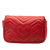 Gucci B Gucci Red Calf Leather Mini GG Marmont Matelasse Flap Crossbody Italy