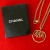 Chanel AB Chanel Gold Gold Plated Metal Letter Charms Pendant Necklace France