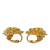Chanel AB Chanel Gold Gold Plated Metal CC Rhinestone Shell Clip On Earrings France
