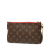 Louis Vuitton B Louis Vuitton Brown with Red Monogram Canvas Fabric Monogram Pallas Clutch Spain