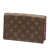Louis Vuitton B Louis Vuitton Brown with Red Monogram Canvas Fabric Monogram Flore Wallet On Chain France