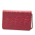 Chanel Pink Dark Pink Lambskin Leather Leather CC Embossed Lambskin Camellia Wallet On Chain Italy