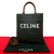 Celine AB Celine Brown Coated Canvas Fabric Small Triomphe Vertical Cabas Tote France