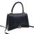 Balenciaga AB Balenciaga Black Calf Leather Medium Smooth skin Hourglass Top Handle Bag Italy