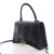 Balenciaga AB Balenciaga Black Calf Leather Medium Smooth skin Hourglass Top Handle Bag Italy