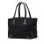 Chanel B Chanel Black Nylon Fabric Paris New York Quilted Tote Italy