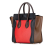 Celine B Celine Red with Multi Calf Leather Micro Tricolor Luggage Tote Italy