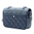 Chanel A Chanel Blue Calf Leather Small Quilted Iridescent skin and Caviar Daily Carry Flap Italy