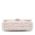 Chanel B Chanel White with Multi Tweed Fabric Medium Classic Double Flap France