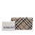Burberry AB Burberry Brown Beige Coated Canvas Fabric Nova Check Wallet on Chain Romania
