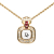 Christian Dior AB Dior Gold Gold Plated Metal CD Crystal Pendant Necklace Germany