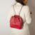 Chanel Gabrielle Matelassè Distressed Calfskin Leather 2-Ways Bucket Backpack Cherry Red