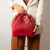 Chanel Gabrielle Matelassè Distressed Calfskin Leather 2-Ways Bucket Backpack Cherry Red
