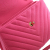 Chanel A Chanel Pink Hot Pink Cotton Fabric Small Chevron Jersey Trendy CC Top Handle Flap France