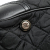 Chanel B Chanel Black Nylon Fabric Paris New York Quilted Duffle Handbag Italy