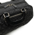 Chanel B Chanel Black Nylon Fabric Paris New York Quilted Duffle Handbag Italy
