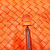Bottega Veneta B Bottega Veneta Orange Nappa Leather Leather Nappa Intrecciato Cube Crossbody Italy